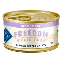 Blue Buffalo Freedom Grain-Free Adult Wet Cat Food, Complete & Balanced Nutrition for Indoor Cats, Made with Natural Ingredients, Chicken Recipe, 3-oz. Cans (24 Count)