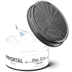Immortal NYC Hair Waxes for Men - Aventus Extra Strong Hold, Low Shine Hair Wax - Mens Water Based, No Residue Non-Greasy Hair Paste -Pomade- All Natural Styling Wax for All Hair Types