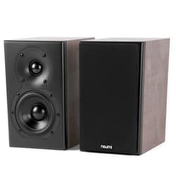 NEUMITECH NEUMI Silk 4 Compact 2-Way Bookshelf Speakers, Stereo Pair, Home, Office, Theater Surround Sound, 4 Inch Woofer, 1 Inch Silk Dome Tweeter w/Waveguide, Rear Ported, Light Brown and Black