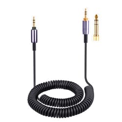 Weishan ATH-M50xBT Cable, Coiled Aux Cord Replacement for Audio Technica ATH-M50xBT2, ATH-SR50BT Wireless Headphones, 3.5mm(1/8