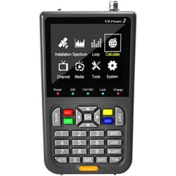 Skyeen V8 Finder 2 TV Signal Finder Meter, DVB-S/S2/S2X Signal Receiver with 3.5 inch HD Digital Display, H.264 Auto Calculate Angle Built-in 4000mAh Battery for Adjusting Sat Dish