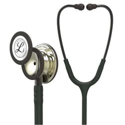 3M Littmann Classic III Monitoring Stethoscope, Champagne - Finish Chestpiece, Black Tube, Smoke Stem and Headset, 27 inch, 5861 Black Tube, Smoke Stem, Headset Champagne - Finish Chestpiece