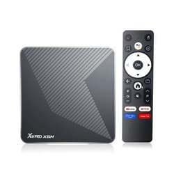 GREALT Android TV Box 14.0 4K 2025 Android Box S905X5M 4GB RAM 64GB ROM Quad Core 64bit, Support Dual-WiFi 2.4G/5.8G WIFI6 3D HDR10+ BT5.0 with Voice Remote Control
