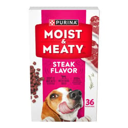 Purina Moist & Meaty Purina Moist and Meaty Steak Flavor Soft Dog Food Pouches - 36 ct. Pouch