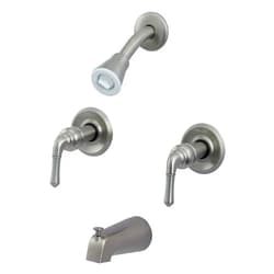 Plumb USA Trim Kit for 2-handle Shower & Tub Valve, Fit Delta, Peerless Washerless Shower, with Metal Lever Handles, Brushed Nickel Finish -By Plumb USA