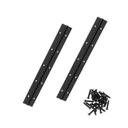 AurDo 2Pcs 10inch Black Heavy Duty Continuous&Piano Hinges,1.2