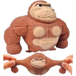 Pfedxoon Squishy Monkey Stretch Gorilla Figure Gorilla Latex Gorilla Soft Stretchy Gorilla Toy Stretchy Gorilla, Stress Relief Toy for Children and Adults Sensory Toy, Funny Gift for Easter (Brown)