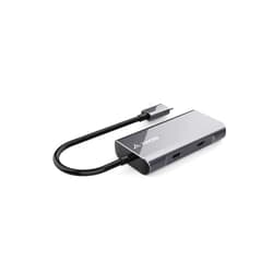 Juiced Systems QuadHUB - USB-C 4 Port Portable USB Hub - 2 USB-C 3.2 Gen 2 Ports | 2 USB-A USB 3.2 Gen 2 Ports