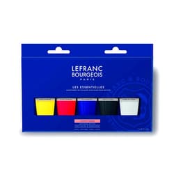 Lefranc Bourgeois 300684 fine Acrylic Paint, Highly pigmented, Good Coverage, Creamy homogeneous Texture, Age-Resistant, Non-Fading, Acrylic Paint Set - 5 Colours Set of 80 ml Tubes