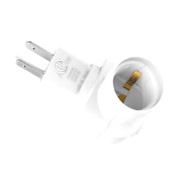 Borju Plug in Light Socket, Outlet to Socket Adapter, 360° Rotatable Plug with On/Off Switch, ETL Listed, White