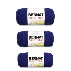 Bernat Super Value Yarn, 3 Pack, Denim Heather 3 Count