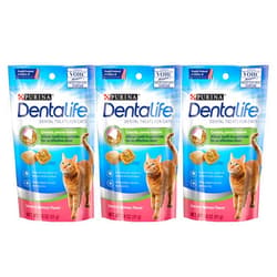 Purina 3 Bags of DentaLife Savory Salmon Flavor Dental Cat Treatsm 1.8-oz ea