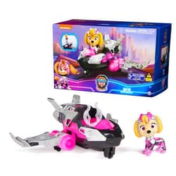 Paw Patrol: The Mighty Movie, Airplane Toy with Skye Mighty Pups Action Figure, Lights and Sounds, Kids Toys for Boys & Girls 3+