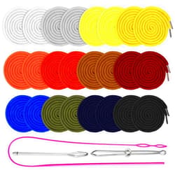 FFNIU 24 Pack Replacement Drawstrings Drawcords for Pants Sweatpants Hoodies Scrubs Jackets Shorts, with 3 Pieces Drawstring Threader Re-Threader Tool 51