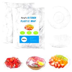 RQJLZ 100 pcs Reusable Bowl Covers - Food Cover Stretch Edging, Stretchable Plastic Wrap, Elastic Storage Wraps for Storage Containers