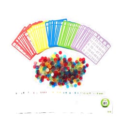Yuanhe Bingo Cards Game Set - Includes 50 Bingo Cards,500 Colorful Transparent Bingo Chips and Deck of Calling Cards, Great for Adults Kids Family Game Nights, School Classroom Activity, Bingo Parites