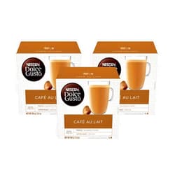 NESCAFÉ DOLCE GUSTO Dolce Gusto Nescafe Coffee Pods, Cafe Au Lait, 16 Count, Pack of 3