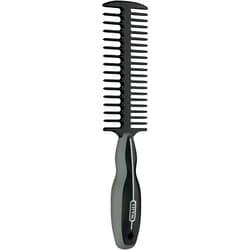 WAHL Professional Animal Mane & Tail Brush - Ergonomic Black Braiding Comb (#858708) for Equine Grooming
