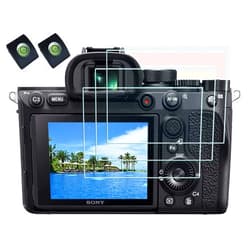 HUIPUXIANG Screen Protector for Sony Alpha A7R IV(Not for A7 IV) Camera with Hot Shoe Cover,Sony A7RIV A7R4 0.3mm High Definition 9H Hardness Optical LCD Premium Glass Protective Cover [3+2 Pack]