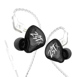 Kinboofi KZ ZSTX in Ear Monitor Headphone, 1BA 1DD HiFi Wired Earphone with Hybrid Driver High Fidelity Sound IEM Earphone Headset with Detachable Cable (Black, with Microphone)…