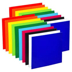 XLNT TECH XLNTTECH 20 Pieces & 10 Colors Acrylic Plastic Sheet 12 x 12 Inch (.118