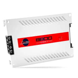 Lanzar One Channel Car Audio Mono Amplifier, 11000 Watt Max @ 1 Ohm High-Powered Mono Car Amplifier with Subsonic Filter and Low Pass Filter, Cooling Fans, White