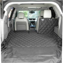 4Knines SUV Cargo Liner for Fold Down Seats - Heavy Duty - 60/40 Split and Armrest Pass-Through Compatible - USA Based Company (Large, Black)