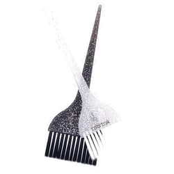 Colortrak Galaxy Glitter 2 Piece Hair Brush Set for Highlighting and Coloring Hair Sections, Includes 2.5 Inch Wide Celestial Glow Soft Bristle Brush, 3 Inch Wide Meteor Shower Stiff Bristle Brush
