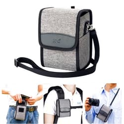 JJC Portable Travel Camera Case Pouch Crossbody Bag with Strap for Fuji Fujifilm X100VI X100V X100F, Ricoh GR IIIx HDF GR III GRIII GR3,Sony A6700 A6600 A6000 A6100 A6300 A6400 A7C A7CII & More Camera