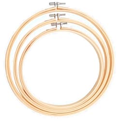 Cldamecy 3 Pieces Embroidery Hoops 7/8/10 inch,Round Bamboo Adjustable Frame Circle Ring Hoops for Embroidery,Cross Stitch,Ornament and Art Craft Sewing
