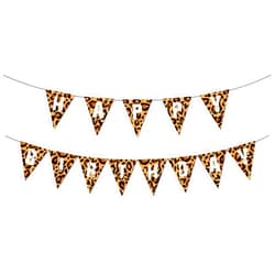 BHNACIER Leopard Birthday Banner Cheetah Happy Birthday Banner Leopard Print Happys Birthdays Party Banners Cheetah Party Decorations Pennant Banners for Animal Safari Partys Supplies Decorations