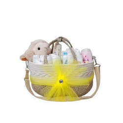 Fine Diaper Cakes Baby Diaper Caddy Gift Basket - Nursery Storage - Baby Shower Gift - Centerpiece