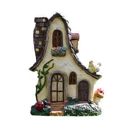 PHNAM Fairy Tale Resin House Statue, Super Cute Outdoor Decoration, Used to Decorate Indoor and Outdoor Gardens