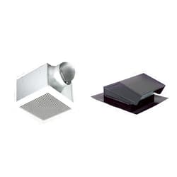 Delta Breez PRO300 Pro Series 300 CFM Exhaust Bath Fan Energy Star & Broan-NuTone 634M Steel Roof Cap for 6