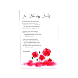 OdiSu In Flanders Fields Poem by John MCCrae In Flanders Ficlds The Poppies Blow Between The Row OCanvas Painting Wall Art Poster for Bedroom Living Room Decor 08x12inch(20x30cm) Unframe-style