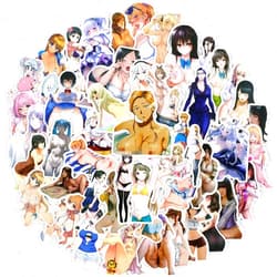 HYSM Japanese Anime Girl Sticker - 100Pcs Hentai Sexy Girls Stickers Waterproof Vinyl Sticker Lovely DIY Decals for Laptop Bike Phone Water Bottle Fridge Decal