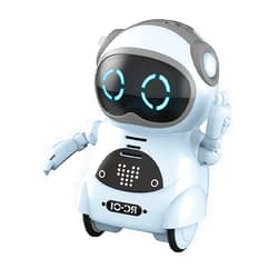 GoolRC Mini Pocket Robot, with Interactive Dialogue Conversation, Voice Recognition, Singing and Dancing, Electric Small Robot Gift (Blue)