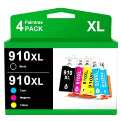 Palmtree Compatible Ink Cartridges Replacement for HP 910 XL 910XL Ink Cartridges Combo Pack Compatible with OfficeJet Pro 8020 8025 8028 8035 8030 8015 8010 8018 8022 (Black, Cyan, Magenta, Yellow)