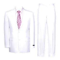 AMY ZHU Men's Suit 2-Piece Regular Fit Big and Tall Business Jacket & Suit Pants for Wedding