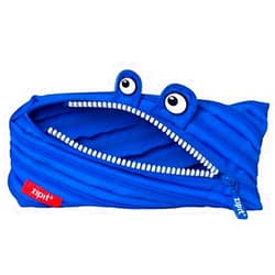 ZIPIT Monster Pencil Case for Boys | Pencil Pouch for School, College and Office | Pencil Bag for Kids (Blue)