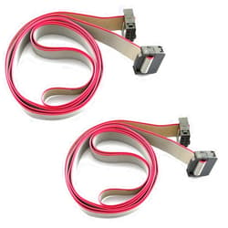 LIANSHU 2Pack Flat Ribbon Cable 2.54mm Pitch 2 Row 10 Pin Female to Female Wires IDC Ribbon Connector L=1M/ 3.3FT