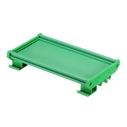 MECCANIXITY DIN Rail Mount Carrier for 180mm x 72mm PCB, Housing, Bracket, Green