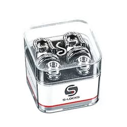 Schaller S Locks Guitar Strap Locks and Buttons (Pair) Chrome
