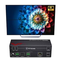 V AV Access AV Access 4K HDMI Extender Over TCP/IP, AV Over IP Decoder with Video Wall up to 8X8, 395ft (120m), Plug & Play Without Configuration, Visual Control, Video Matrix, PoE, RS-232