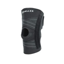 MUELLER Sports Medicine Self Adjusting Knee Stabilizer, Knee Pain Relief Support for Men and Women, Ideal for Arthritis, Sprains, Black, One Size