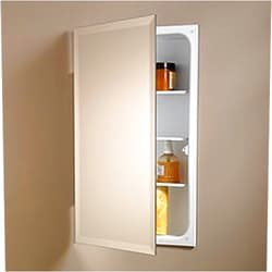 Jensen 823P24WH Specialty Perfect Square Single-Door Recessed Medicine Cabinet