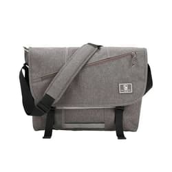 OIWAS Messenger Bag for Women - Canvas 14 Inch Laptop Satchel Computer Briefcase Mens Crossbody Bag School Backpack 14 Inch Gray