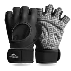 Trideer Weight Lifting Gloves for Women Men with Wrist Support, Workout Gloves Women Full Palm Protection for Gym Training, Fitness, Weightlifting & Pull Ups