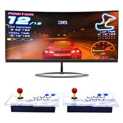 Timstono 3D Pandora's Box 18s,8000 Arcade Game Console Installed, WiFi Function to Add More Games, 1280x720 Full HD 2 Players Arcade Machine with Double Joystick. (Style A)