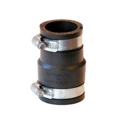 Fernco P1056-150/125 Flexible PVC Pipe Coupling Cast Iron, Plastic or Steel Plumbing Connections, 1-1/2